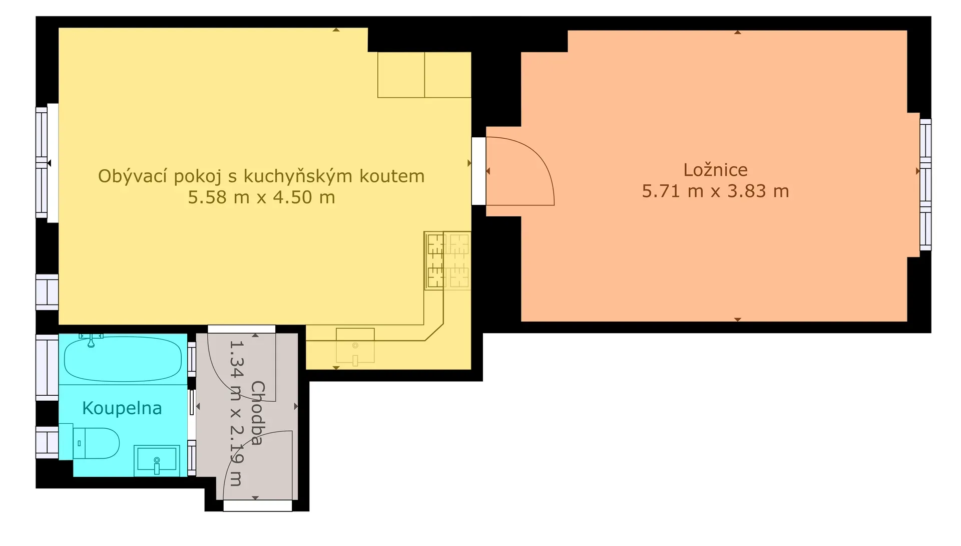 Byt 2kk Praha - Žižkov